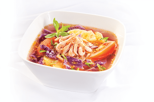 Canh chua bắp cải tím