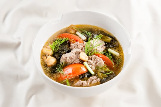 Canh cua đồng rong biển