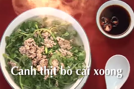 Canh thịt bò cải xoong